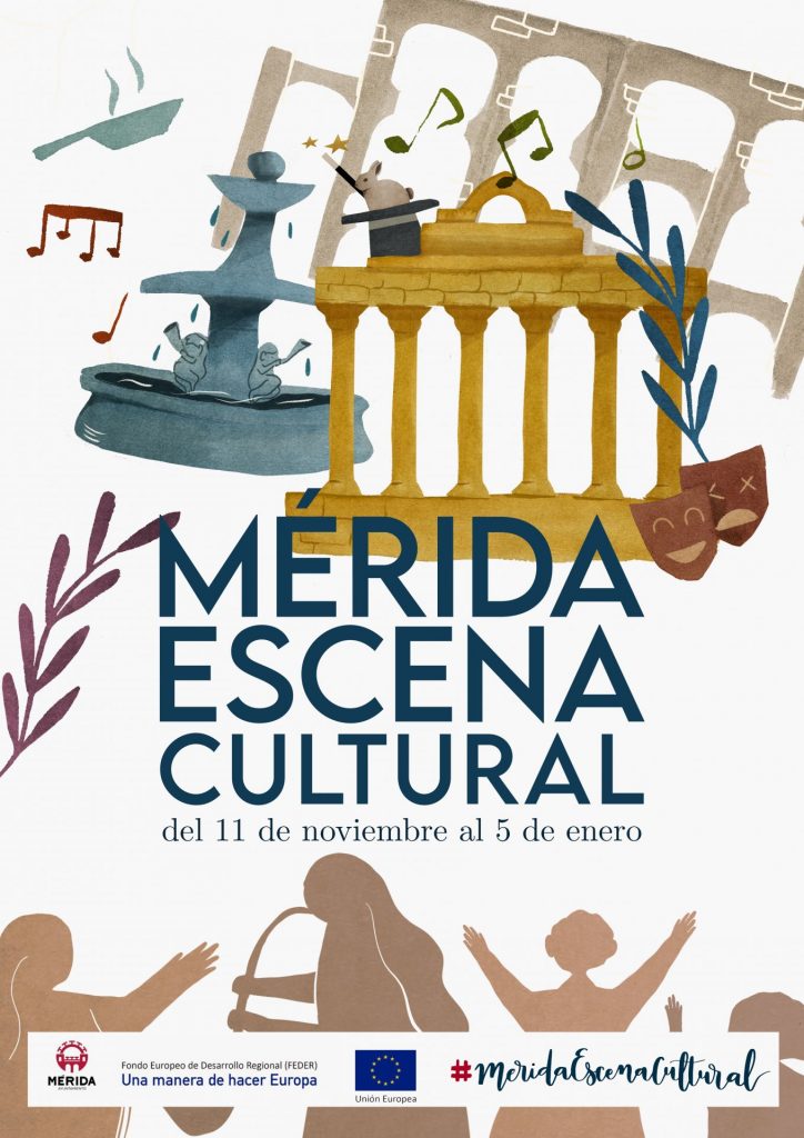 Cartel para el programa cultural Mérida Escena Cultural.